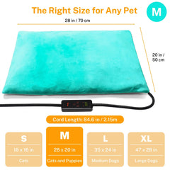 Toozey heating pad chew-resistant cord protects pets during use
