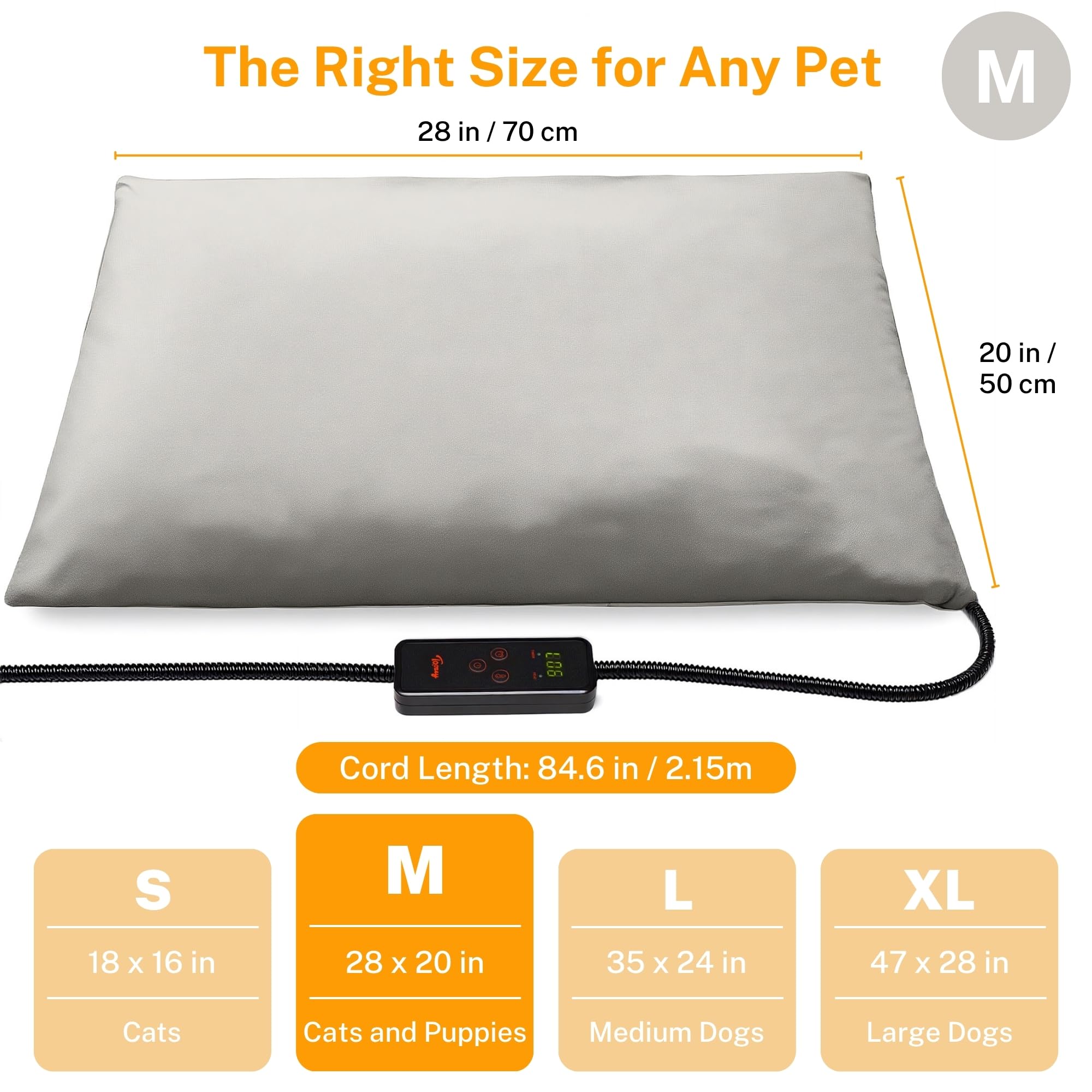 Toozey pad with dual chew-resistant cord prevents nibbling hazards during use.