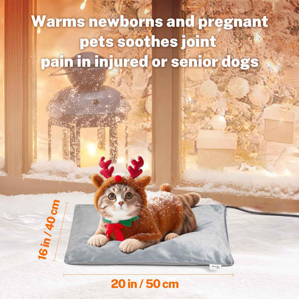 Toozey outdoor pet heating pad air-valve-design features softer, comfortable feel.