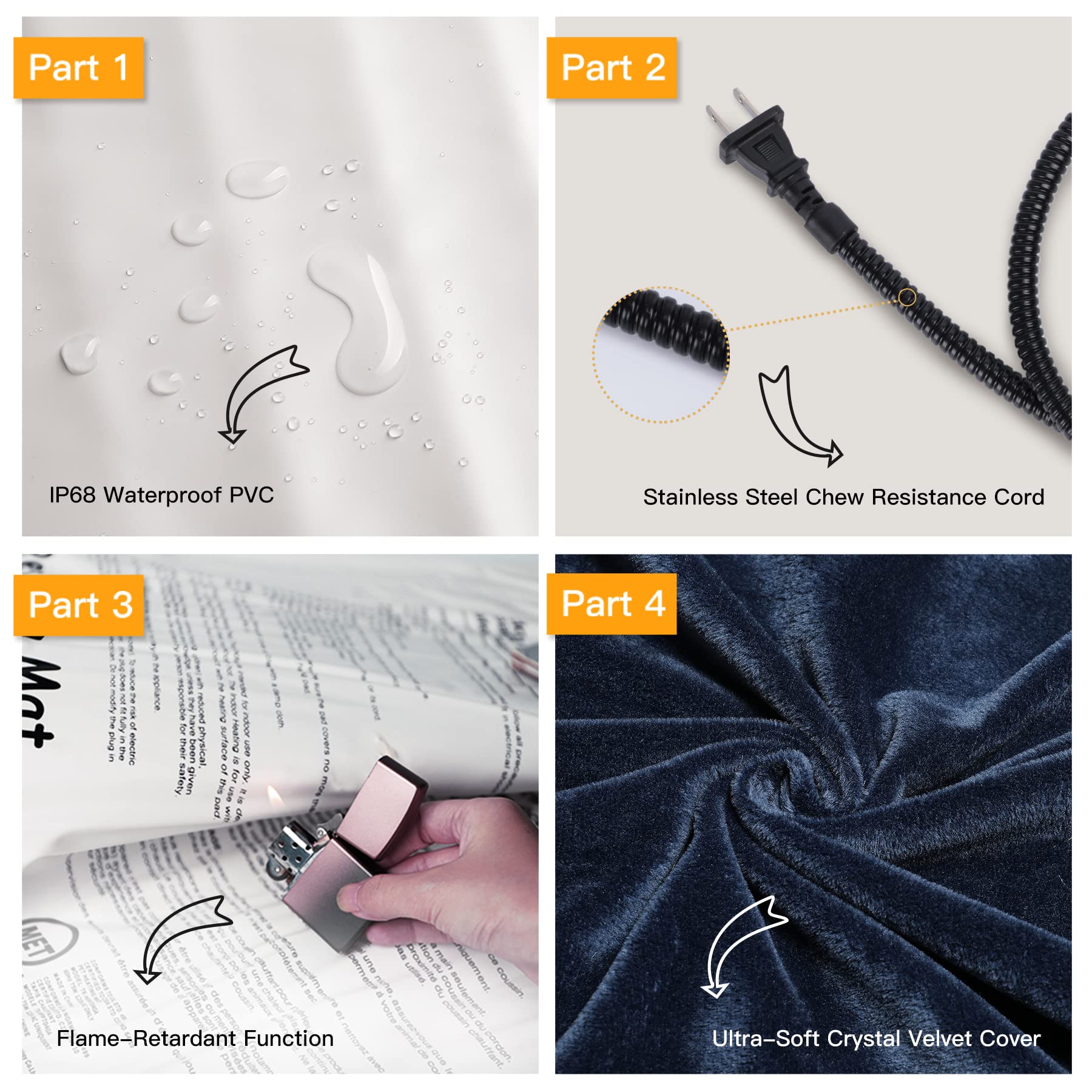 Toozey pad includes dual cord protection to deter chewing.