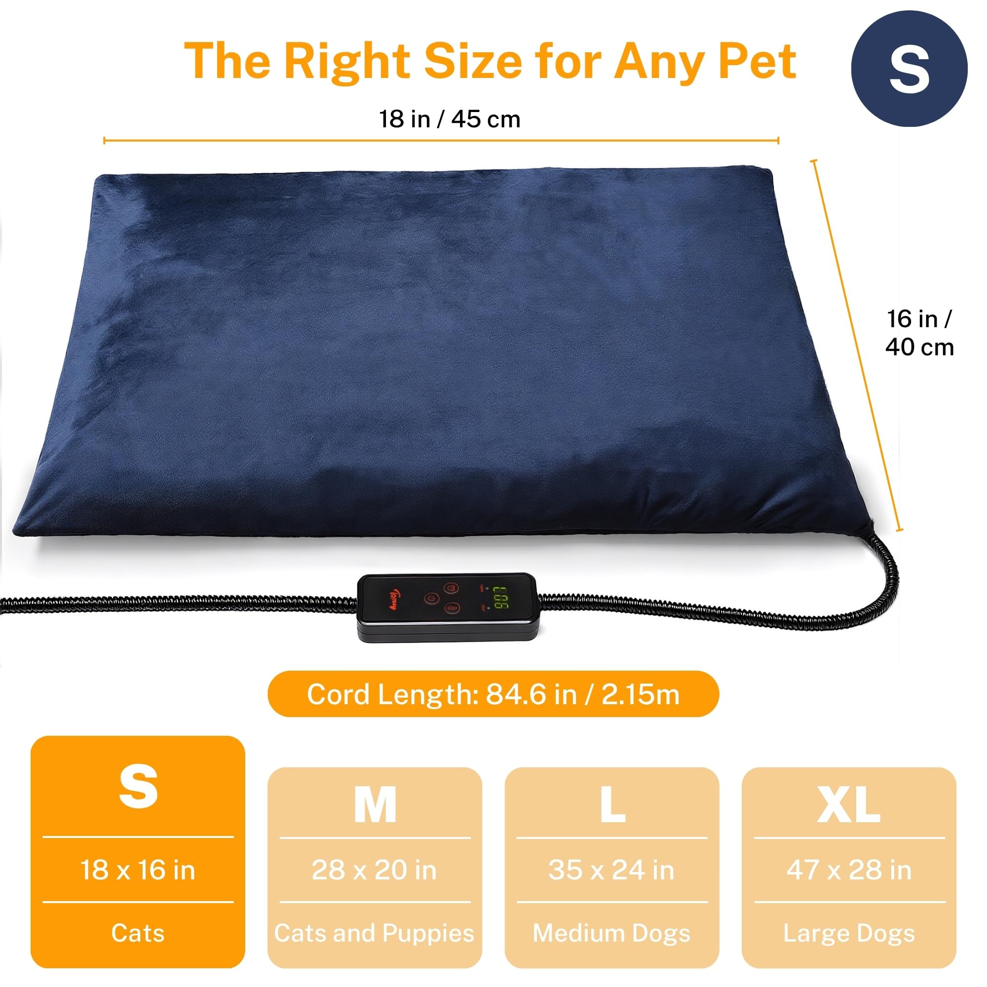 Toozey pet heating pad features a waterproof cover for protection.