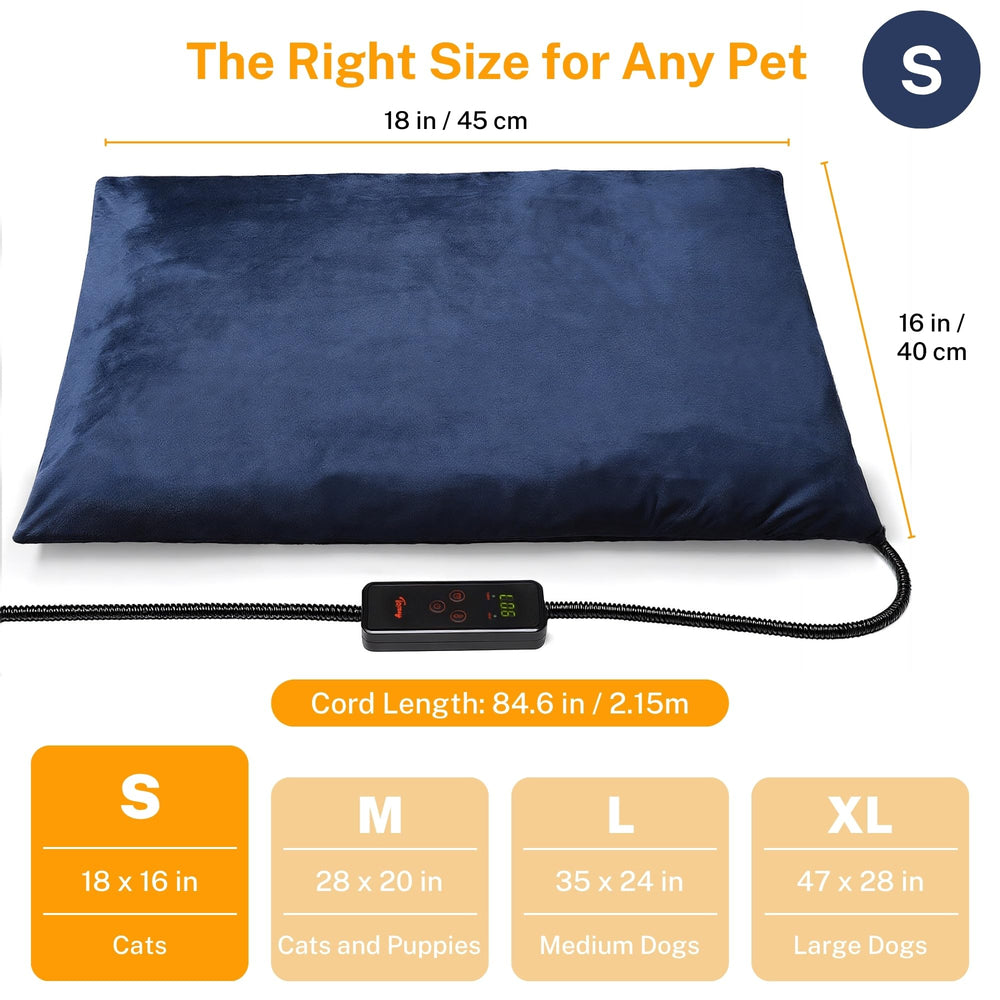 Toozey pet heating pad features a waterproof cover for protection.