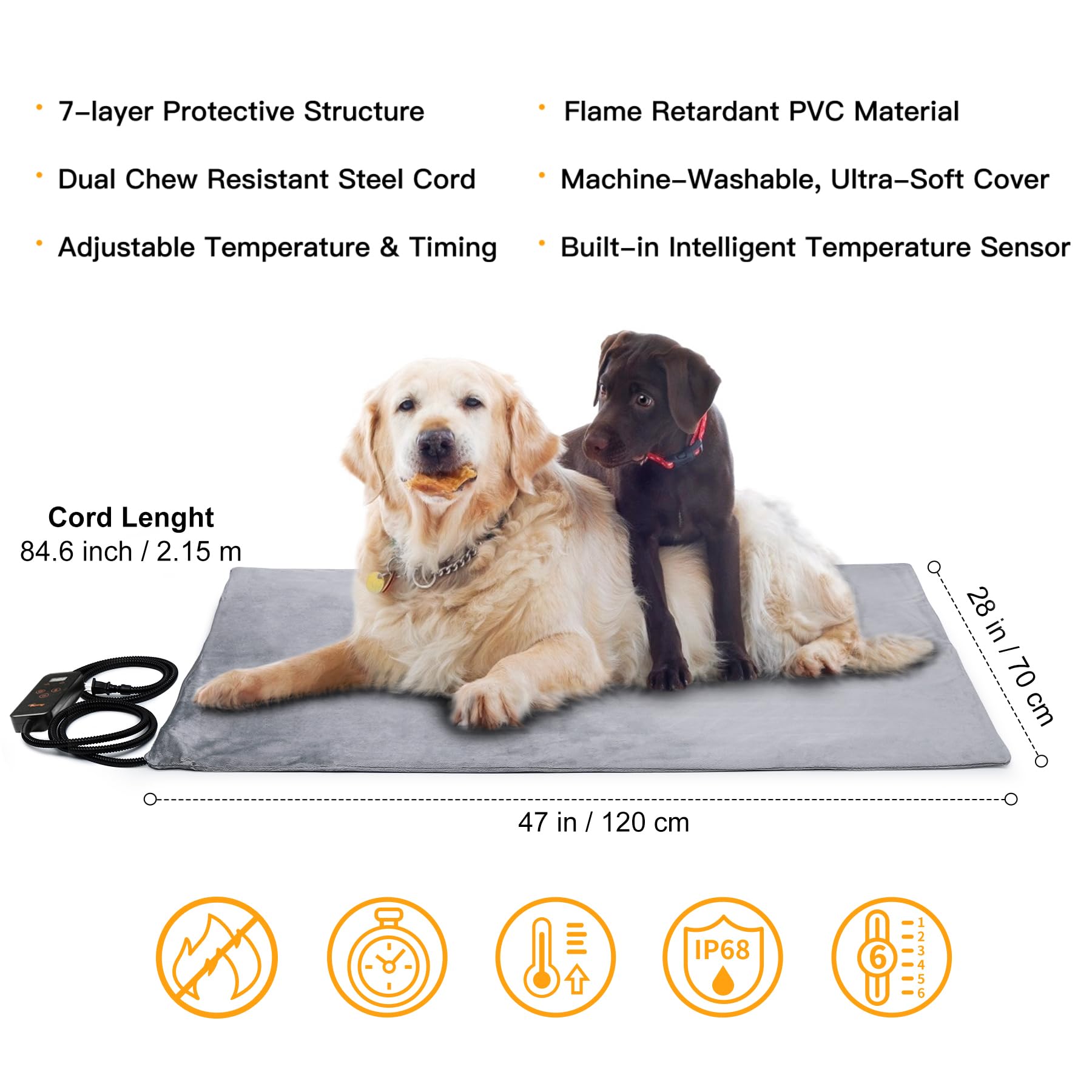 Toozey XL heating pad control panel enables precise temperature control