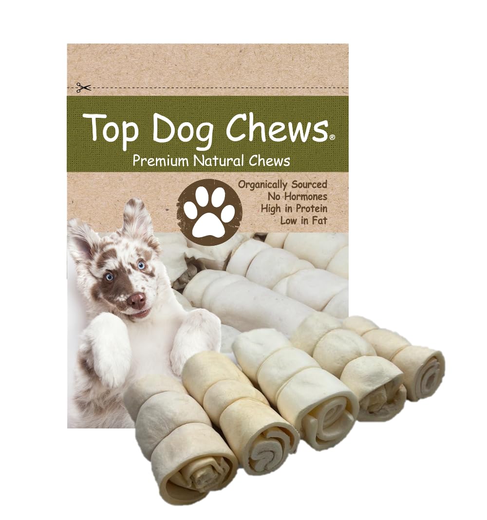 Top Dog Chews 6inch beef-cheek-rolls-pack long-lasting chew for dogs