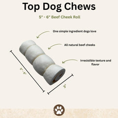 Top Dog Chews rawhide-free-dog-treats visible packaging and natural texture