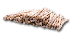 Top Dog Chews rawhide twists closeup highlights sturdy texture for satisfying chewing.