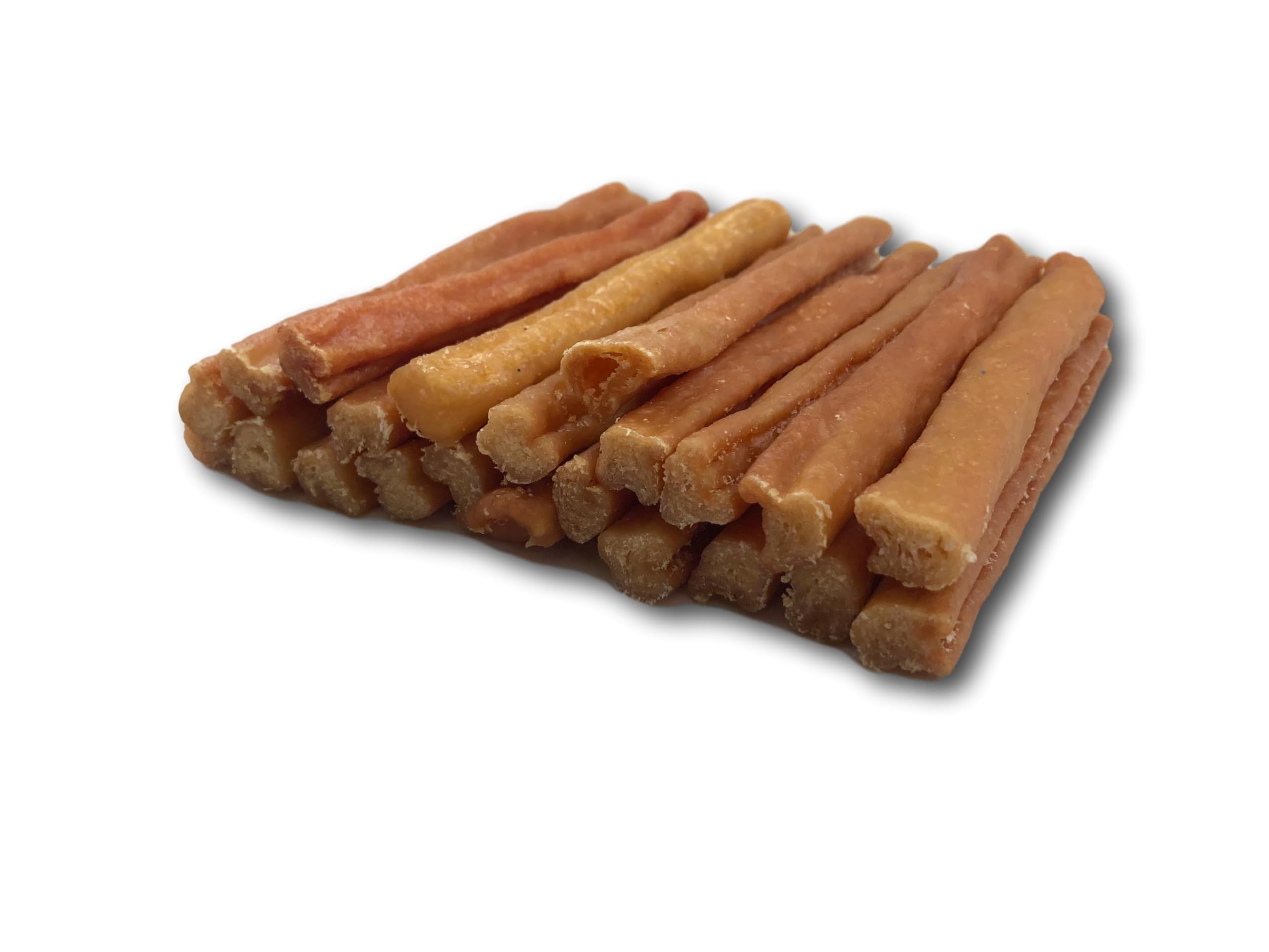 Top Dog Chews Turkey Tendon Round macro texture reveals roasted aroma appealing to dogs.