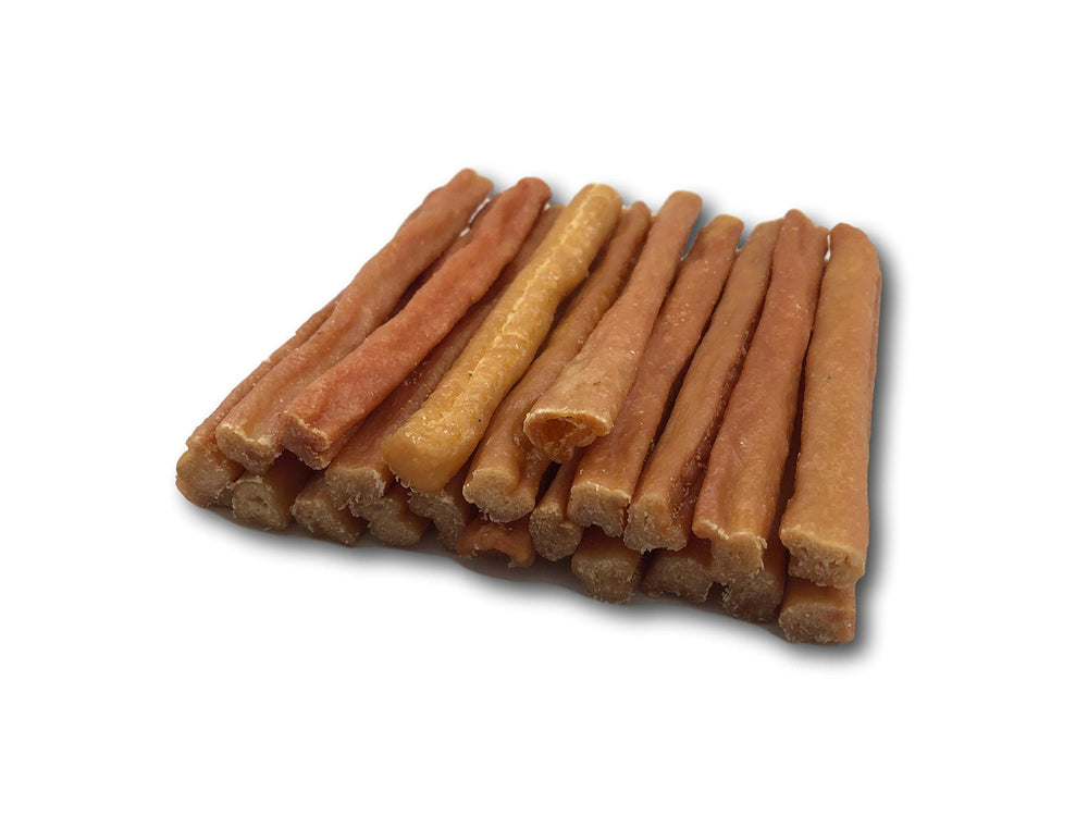 Top Dog Chews Turkey Tendon Round Soft close-up highlights texture for dental-friendly chewing.