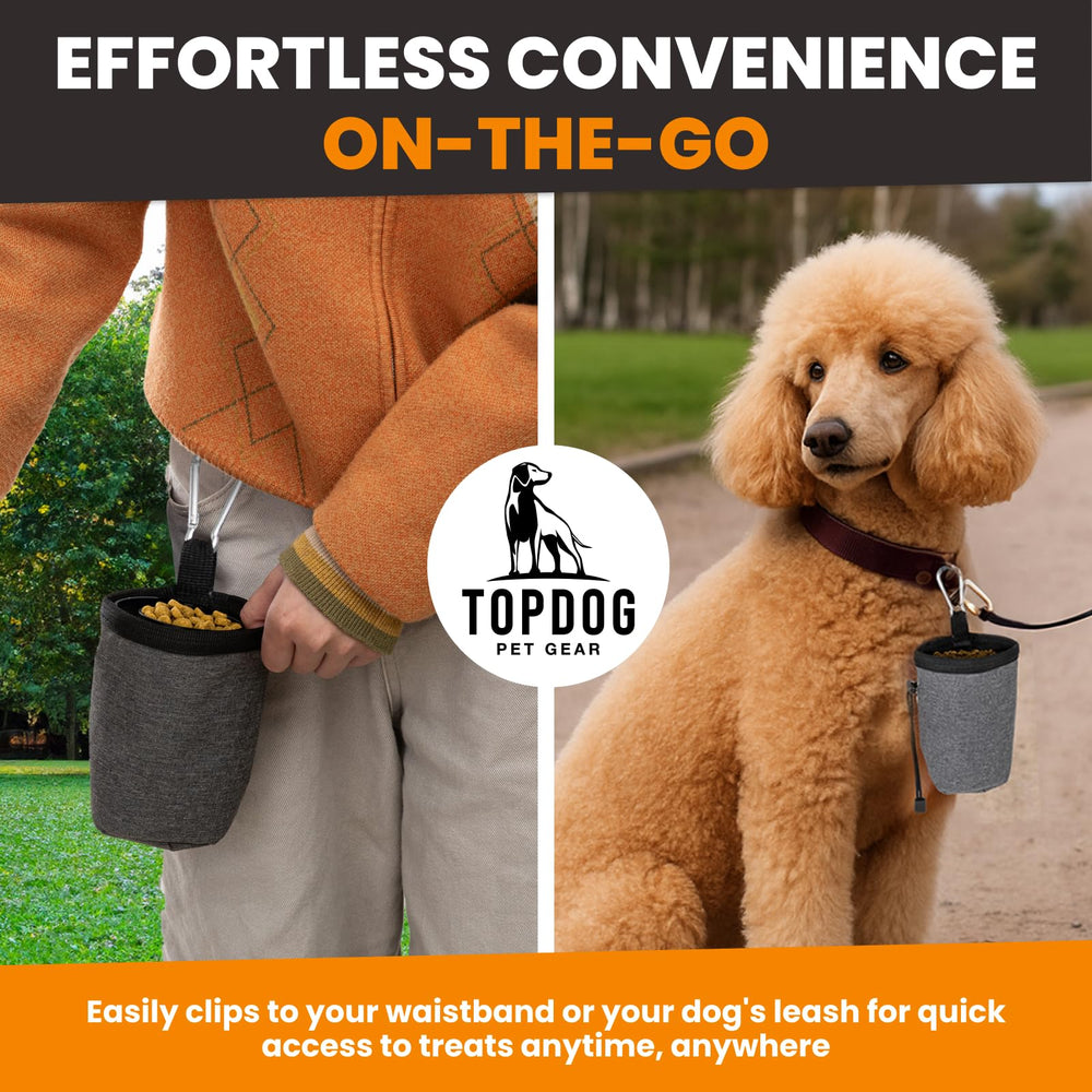 Top Dog Pet Gear water-proof liner keeps spills contained during outdoor training sessions.