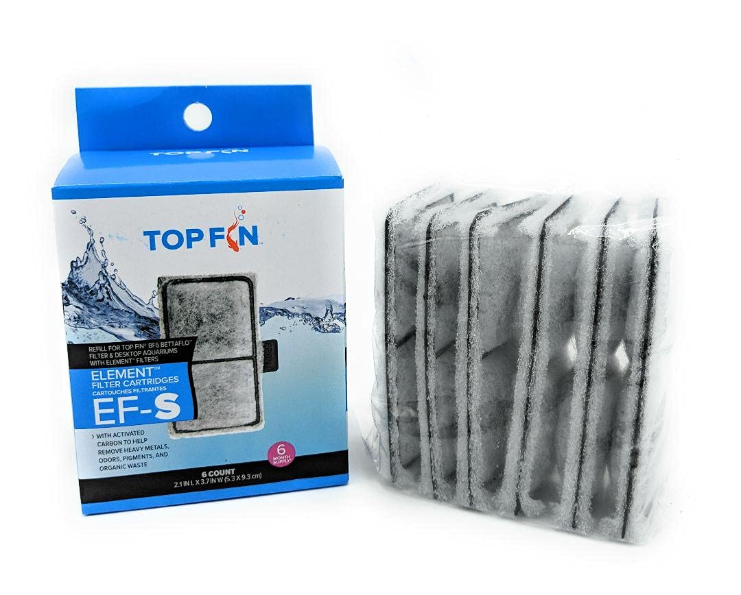 Top Fin EF-S element filter cartridges closeup highlights foam media for mechanical filtration.