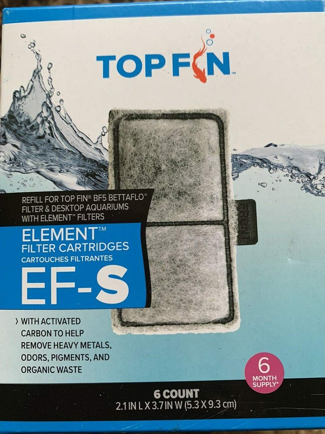 Top Fin EF-S filter cartridges front view for clean aquarium water