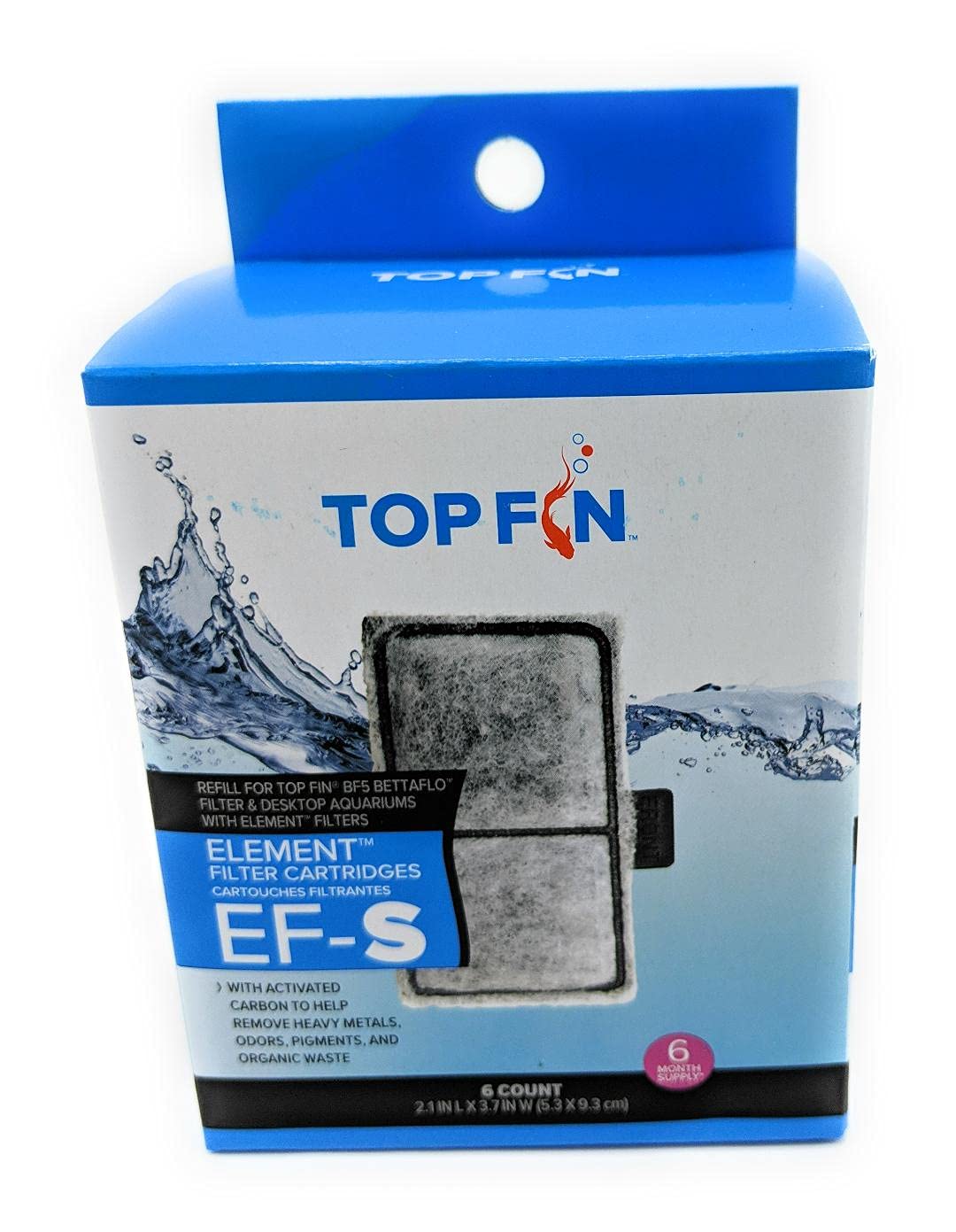 Top Fin EF-S element filter cartridges in packaging designed for easy replacement and reliable filtration.