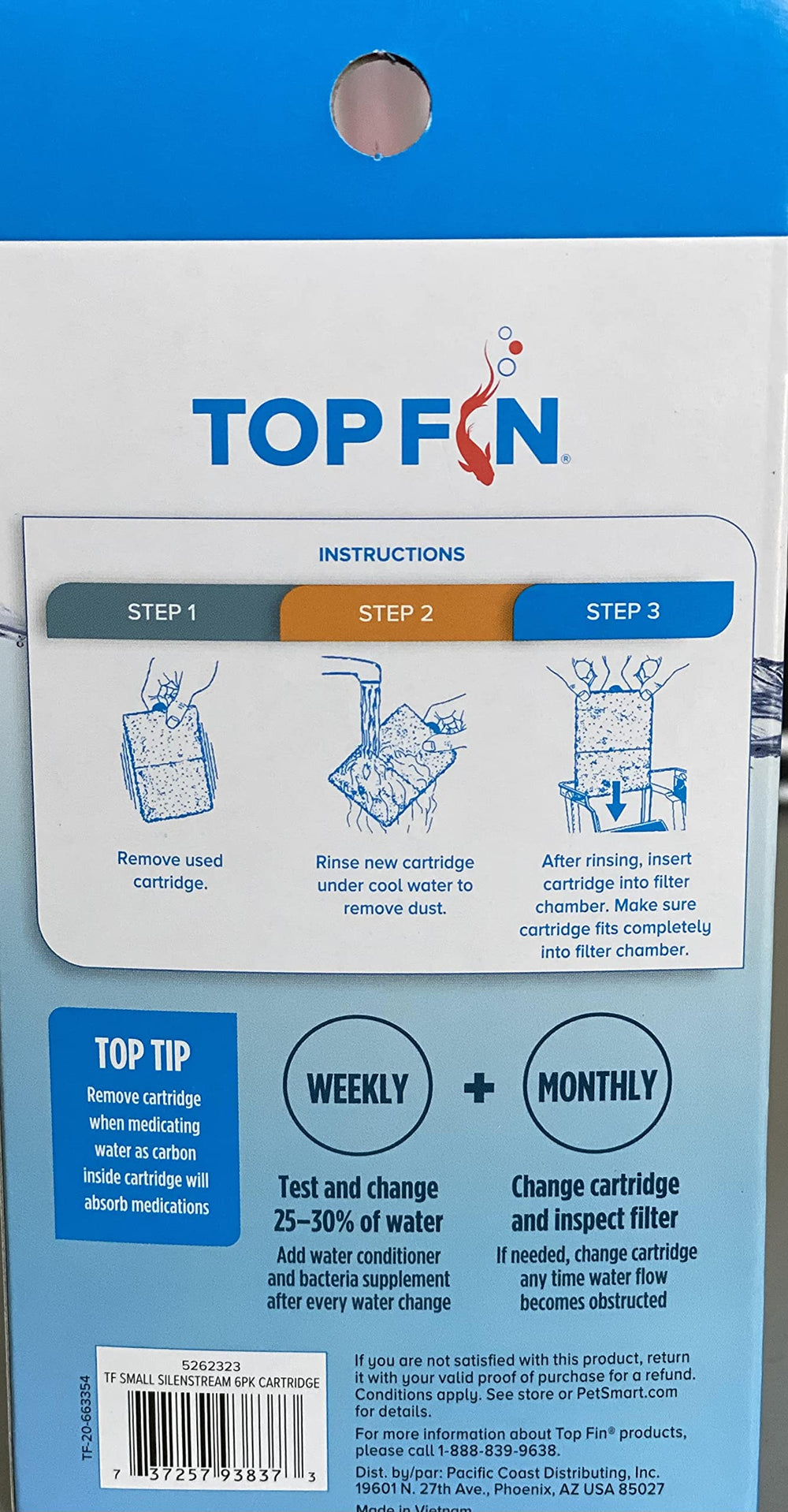 Six-pack PF-S refill shown for easy replacement in filters.