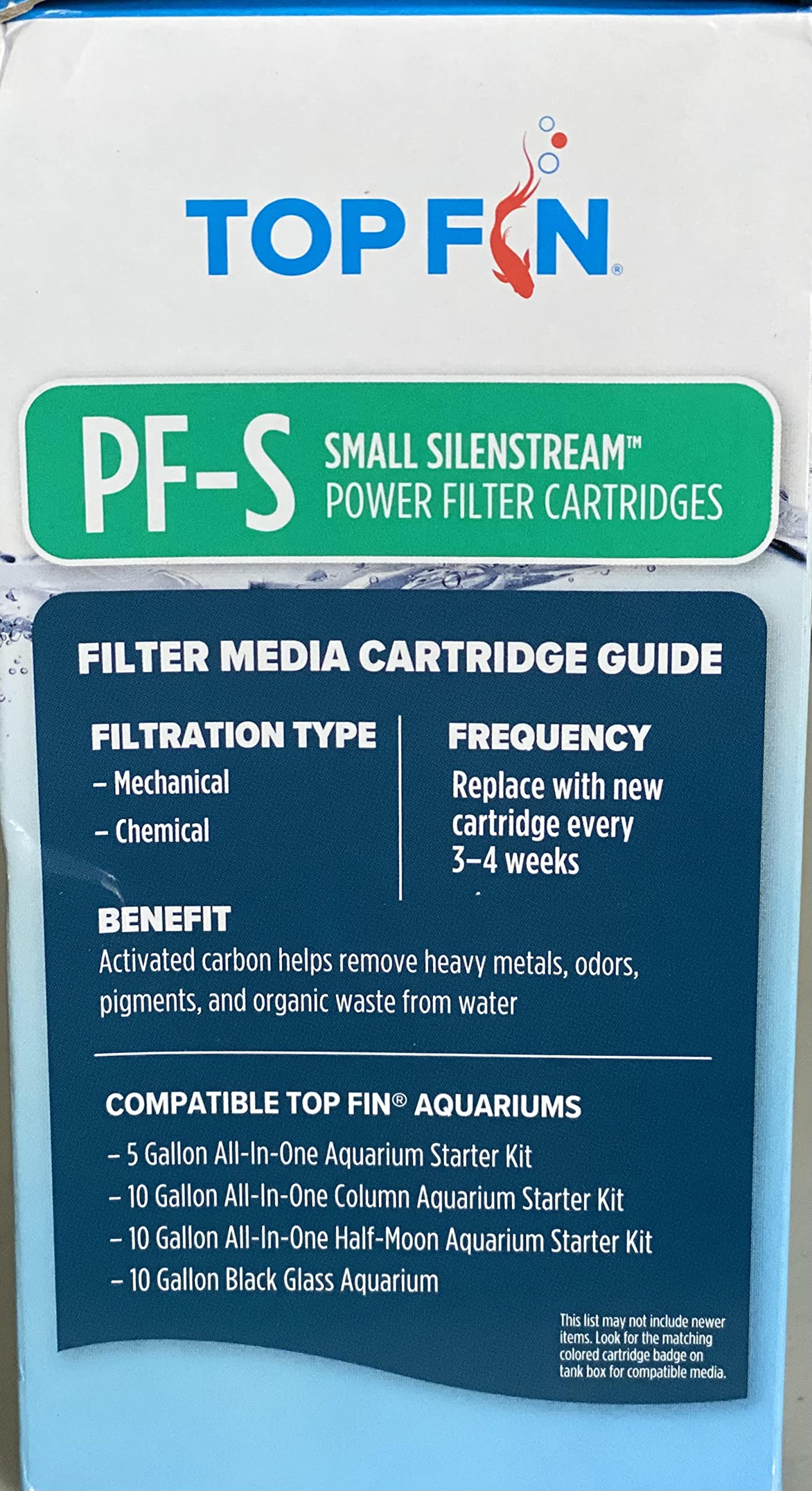 Top Fin Silenstream cartridge installation in aquarium setup for easier maintenance.