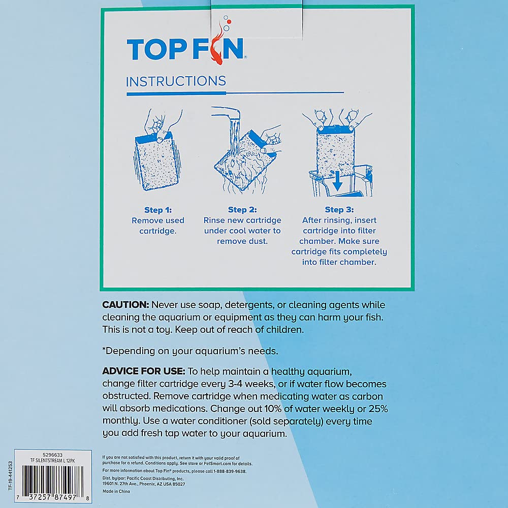 Top Fin Silenstream PF-L closeup carbon media for cleaner water