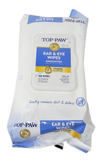 TOP PAW Ear and Eye Wipes 100-count pack for gentle dog cleaning.