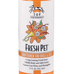 Top Performance Fresh Pet Conditioner enhances coat sheen and manageability