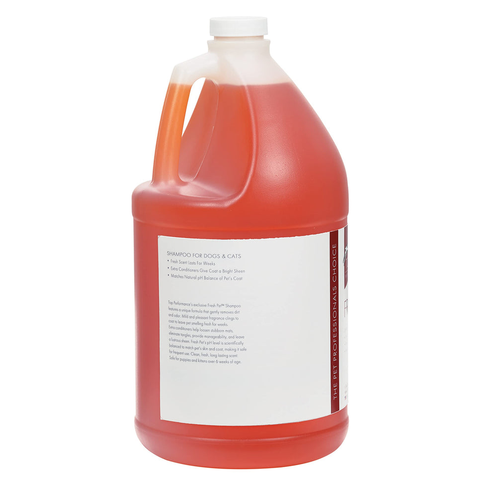 Top Performance Fresh Pet Shampoo after-bath dog shows refreshed, clean coat.