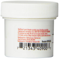 Pet nail bleed halted with MediStyp powder after a trim