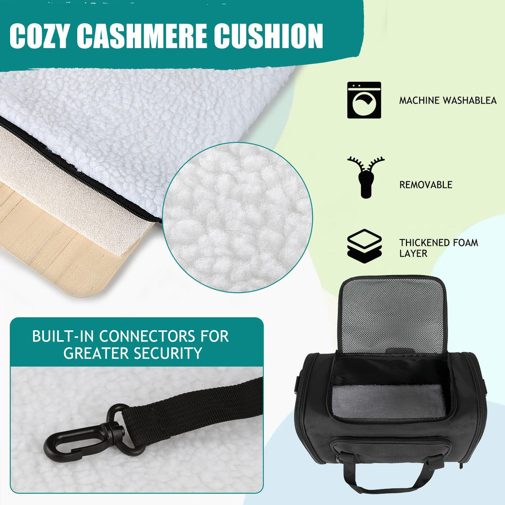 Top tasta fleece insert base provides cozy bed during journeys