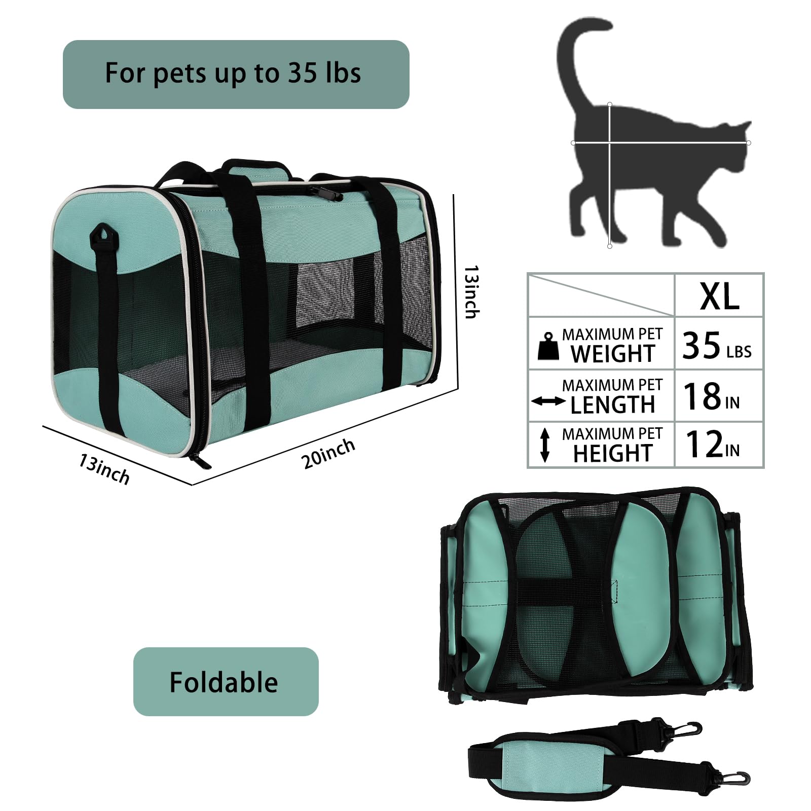 Top tasta cat carrier durable fabric with steel ring ensures lasting use.