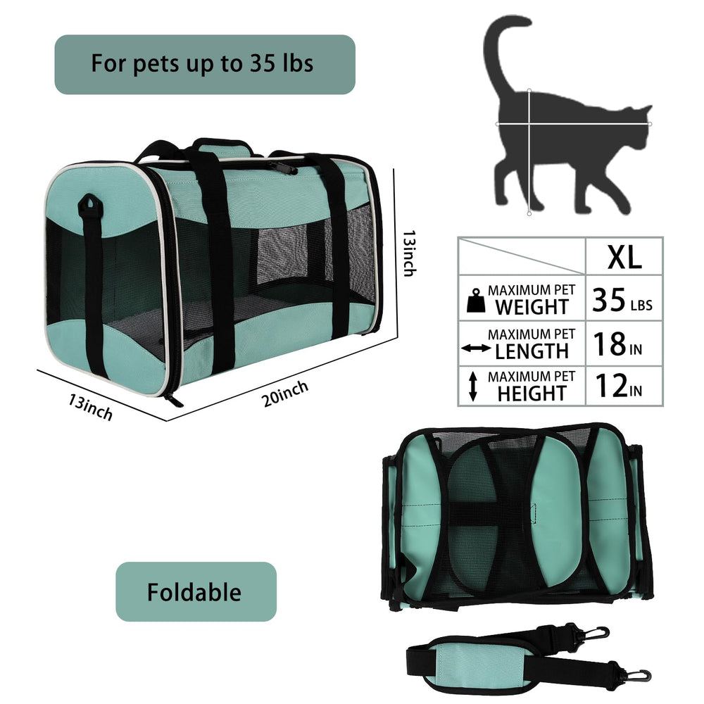 Top tasta cat carrier durable fabric with steel ring ensures lasting use.