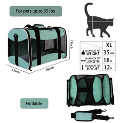 Top tasta cat carrier durable fabric with steel ring ensures lasting use.