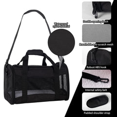 Top tasta cat carrier anti-escape buckle for secure travel.