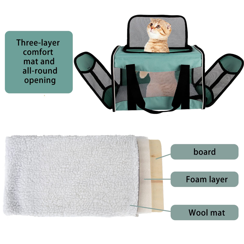 Top tasta cat carrier foldable design for compact storage between trips.