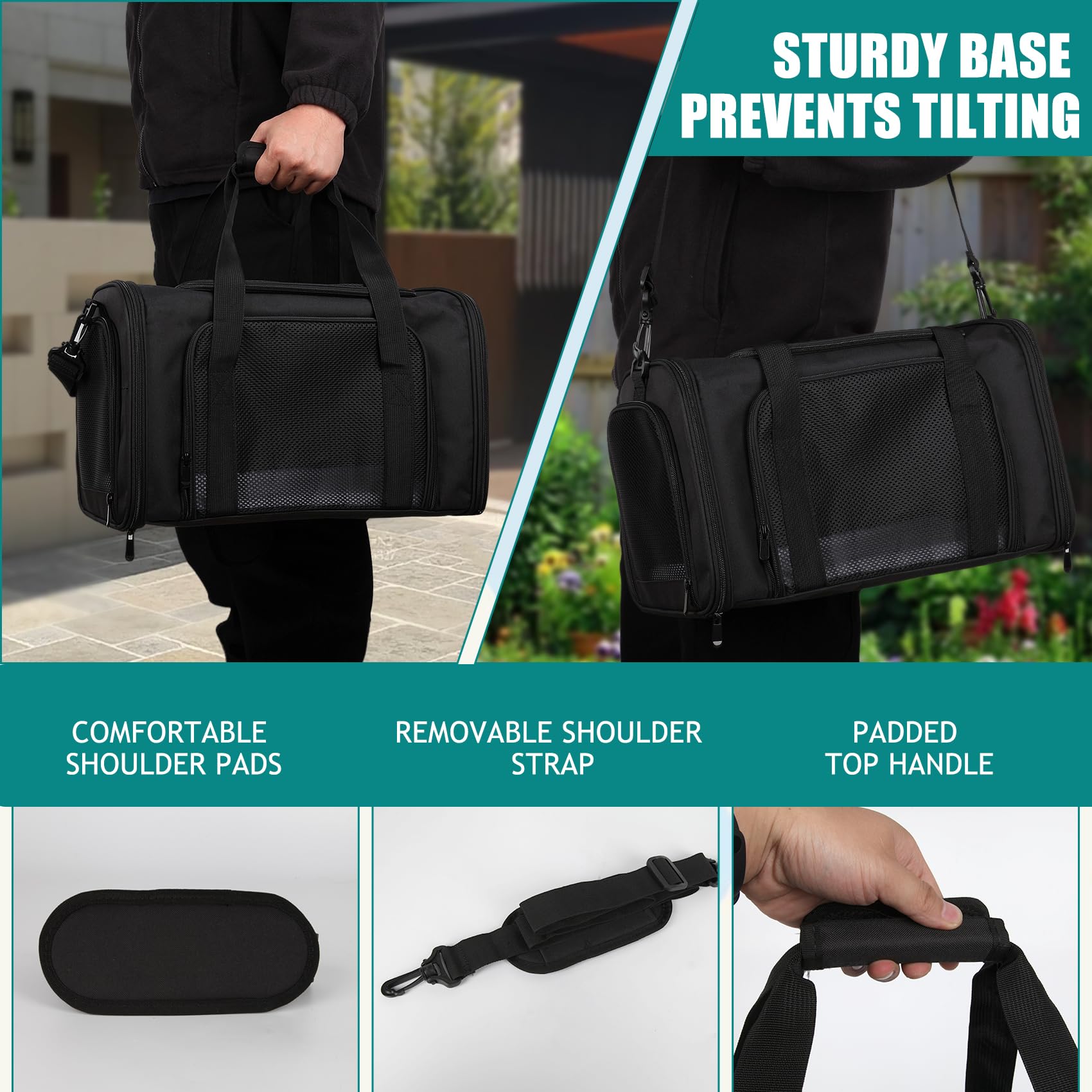 Top tasta soft side carrier is lightweight and portable