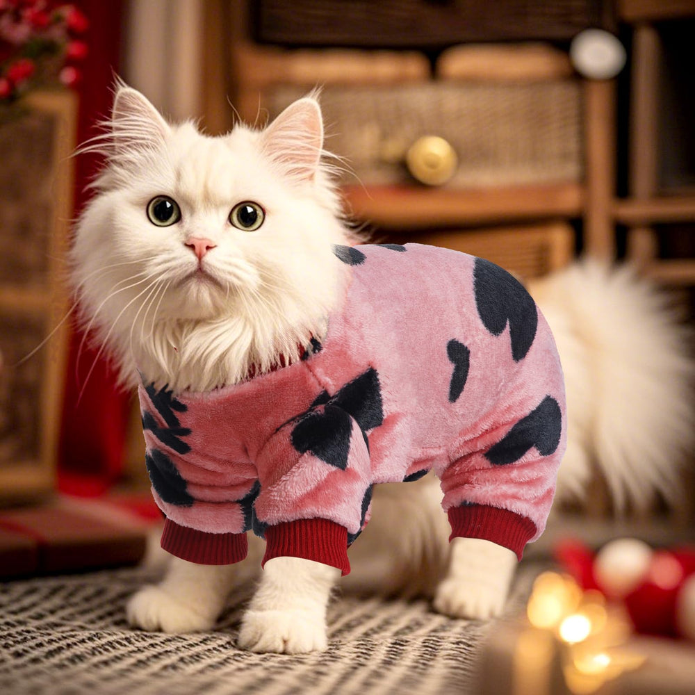 Topbuti Heart pajamas size chart shows back, chest, and neck measurements