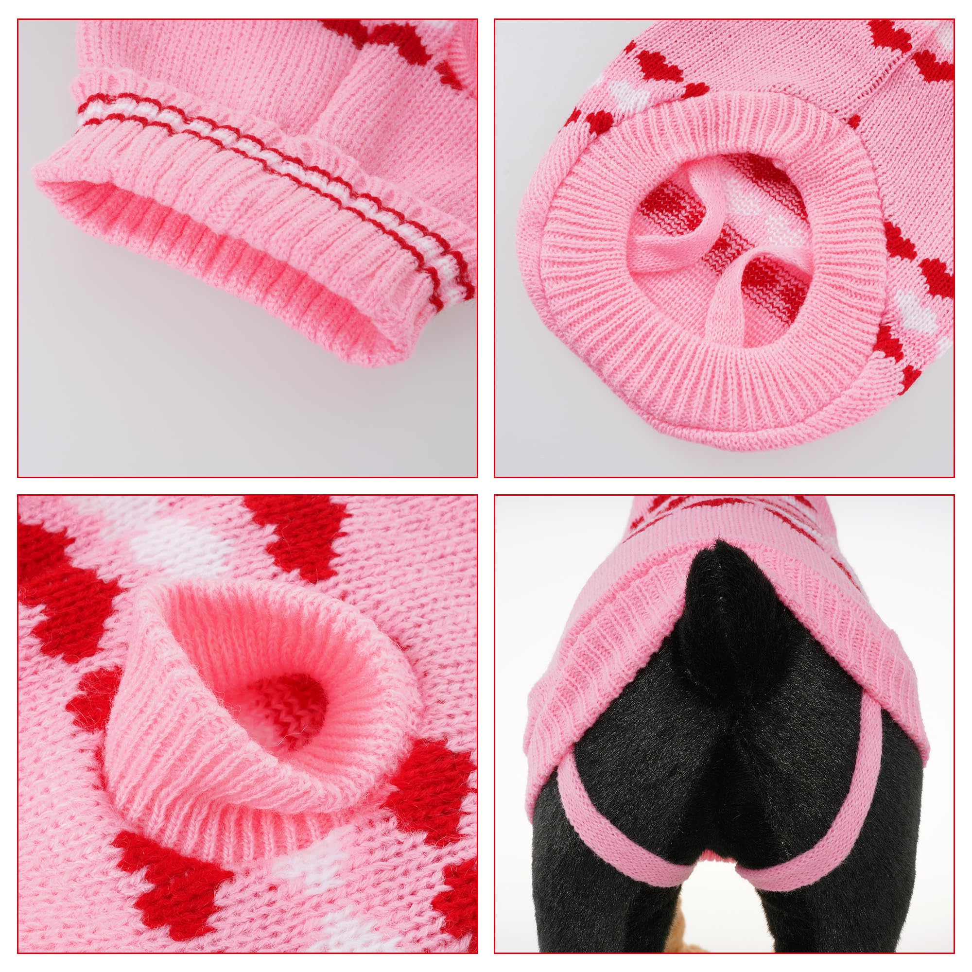 Topbuti small dog sweater back length 35 cm for comfy fit