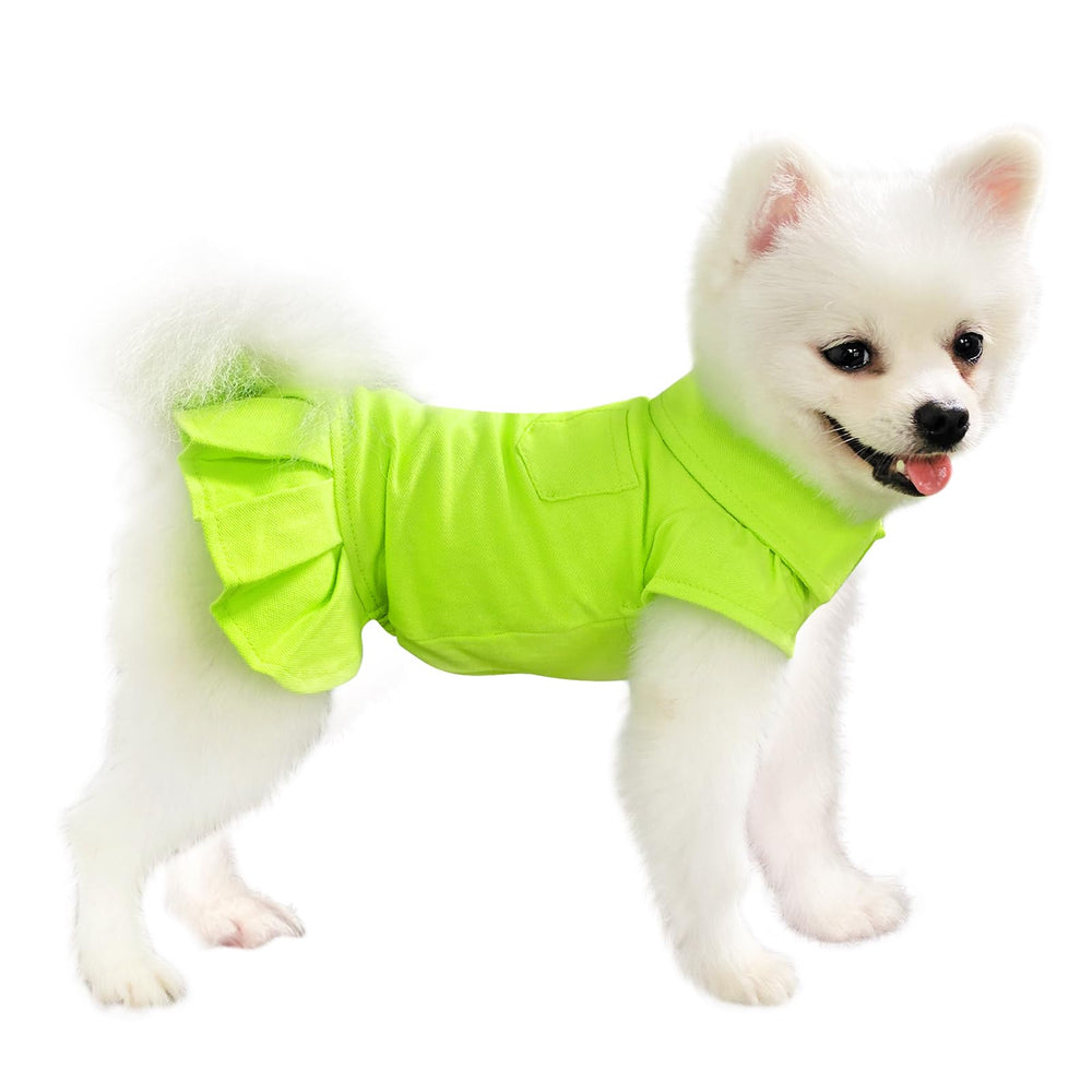 Topkins dog dress with pleated hem and back pockets for stylish daily wear.
