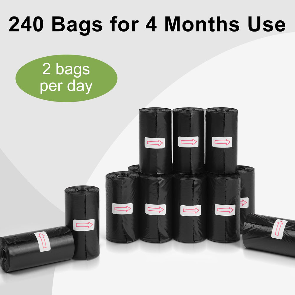 Toplive 12-6x8-3 inch bags for medium dog waste