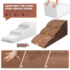 Topmart waterproof corduroy cover on stairs protects foam from spills.