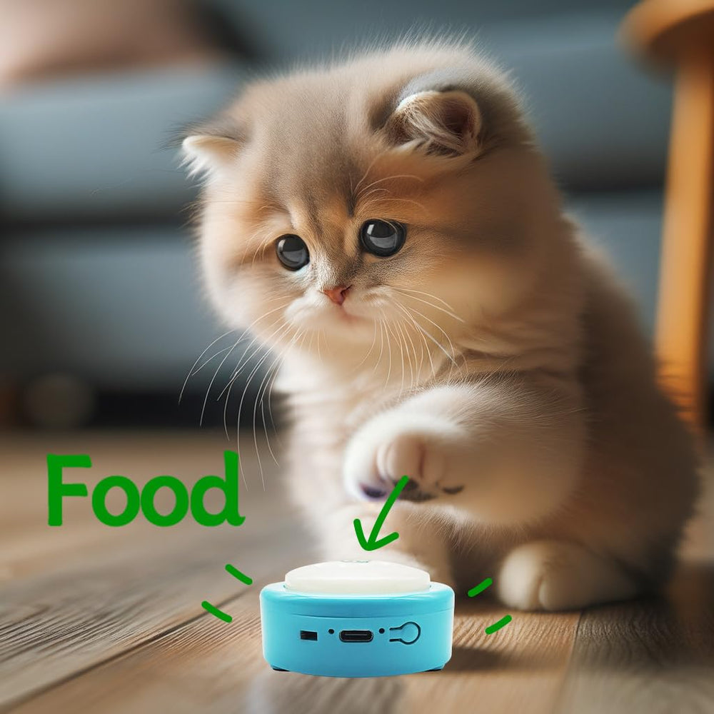 Topodome talking buttons compact design enables easy activation for small to medium pets.