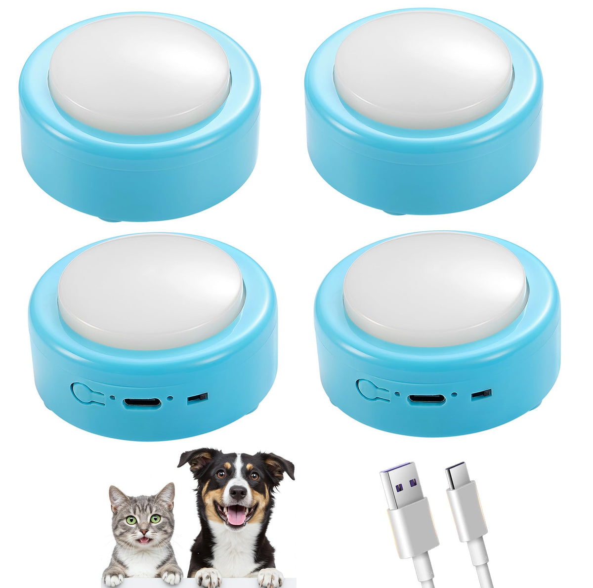 Topodome talking buttons set group helps pets express daily needs.