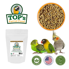 TOP's Napoleon's Seed Mix packaging showing USDA Organic and Non-GMO assurances