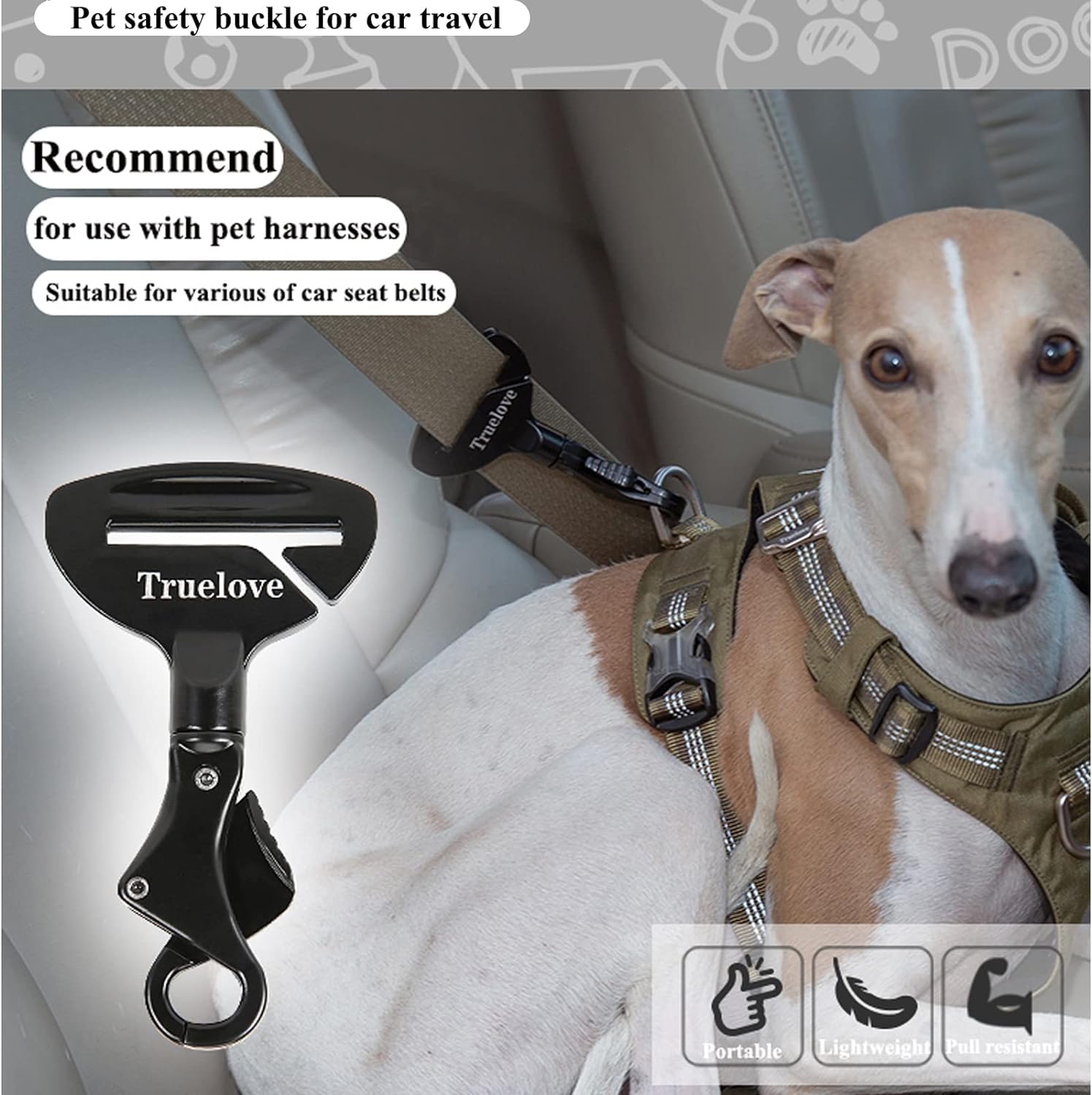 TOPSOSO Truelove car-ride in-use view reinforces reliable pet containment.