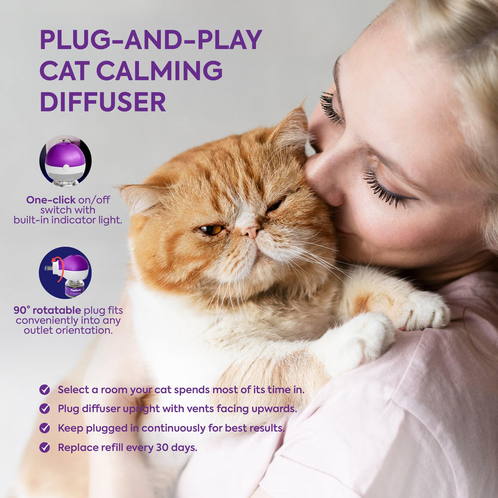 TopSum cat pheromones calming diffuser in a hallway promotes steady diffusion and reduces stress signals