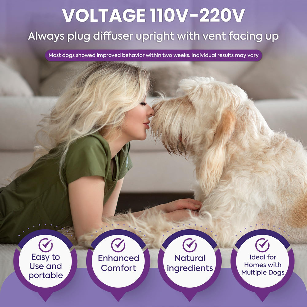 TopSum dog pheromone diffuser closeup highlighting natural calming signals