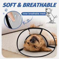 Toptakeit clear plastic dog cone offers better visibility and reduced anxiety