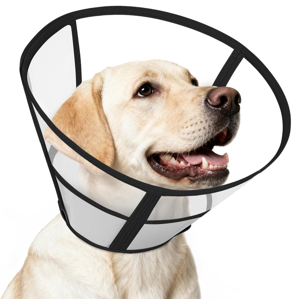 Toptakeit soft dog cone with mesh design for breathing comfort during recovery