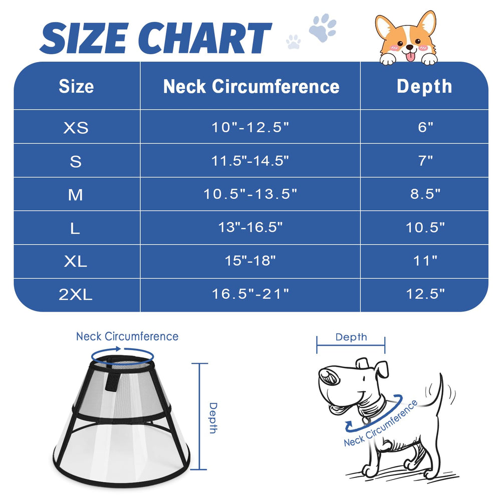 Toptakeit soft dog cone post-surgery easy checkups and feeding