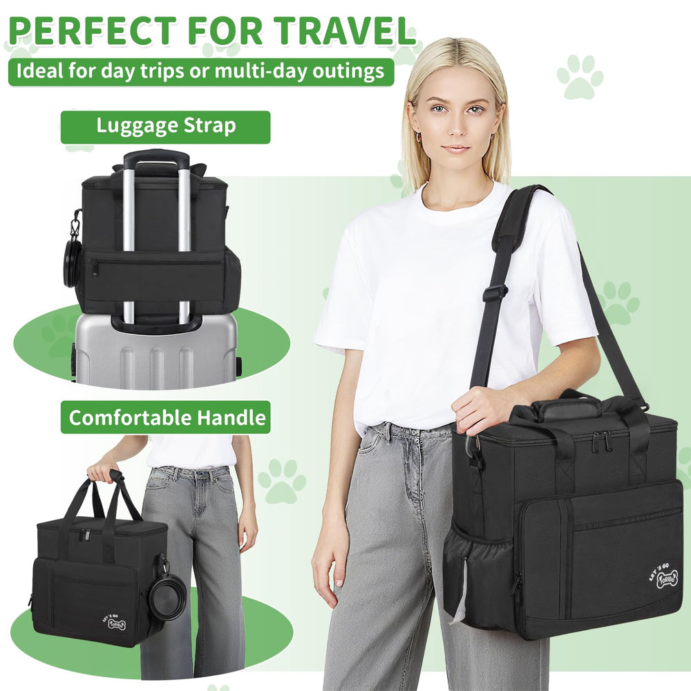 Toribio dog travel bag compact size suitable for airline under-seat travel.