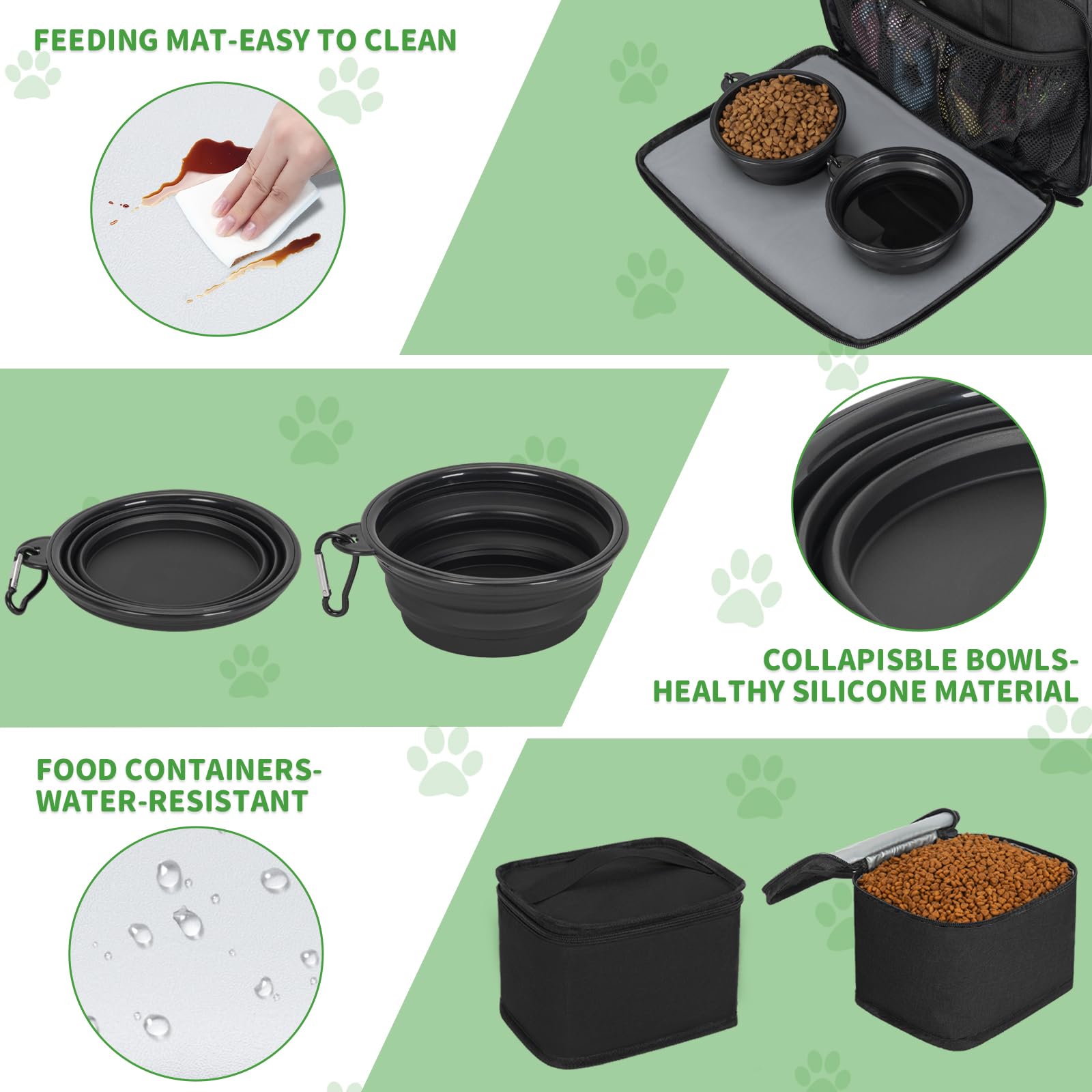 Toribio bag material close-up showing durable polyester and leak-proof lining for spill protection.