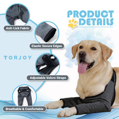 TORJOY recovery sleeve adjustable fasteners provide a secure, comfortable fit for daily wear.