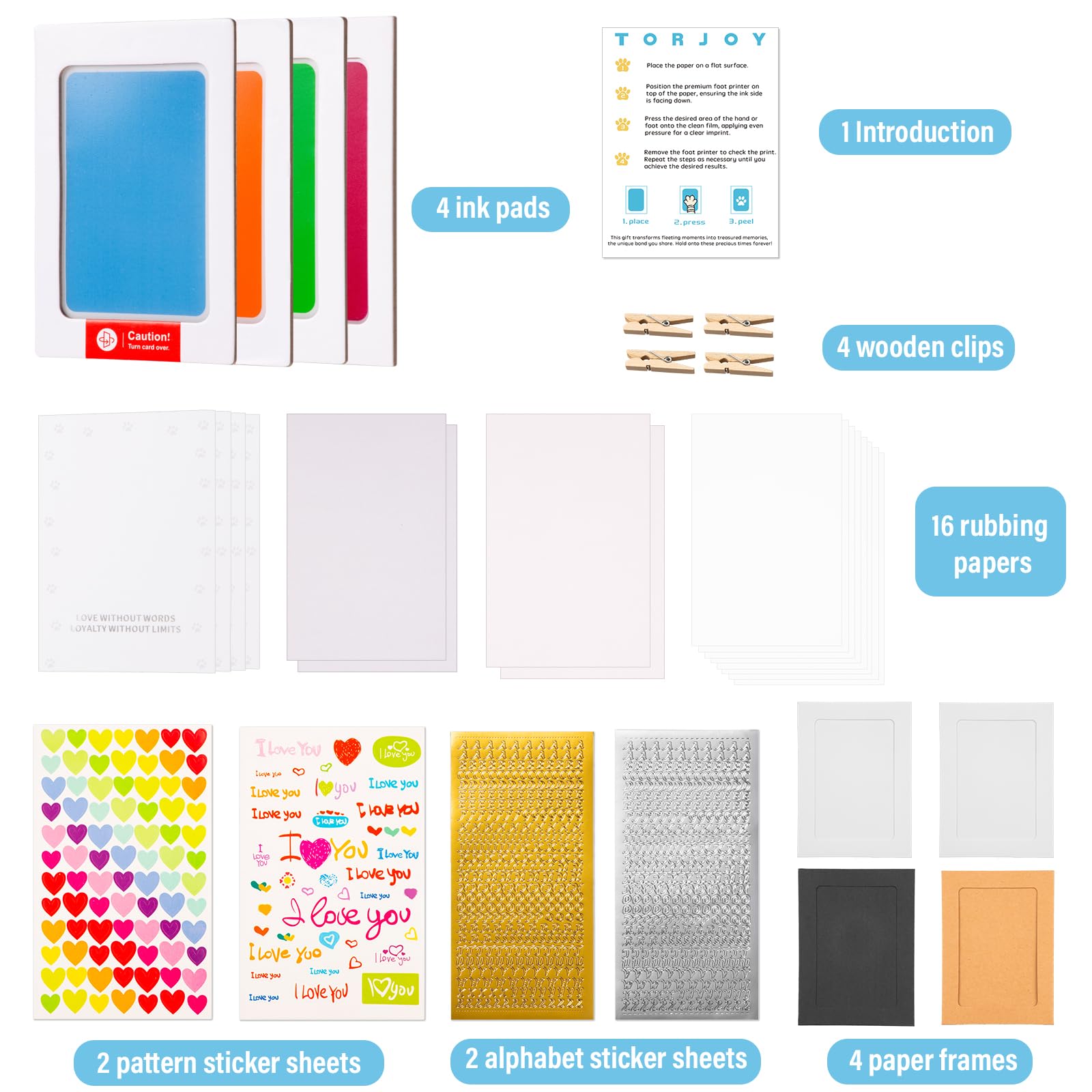 TORJOY paper frames and stickers for personalized pet prints