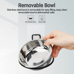 Torlam elevated bowls stainless-steel material rust-resistant and durable