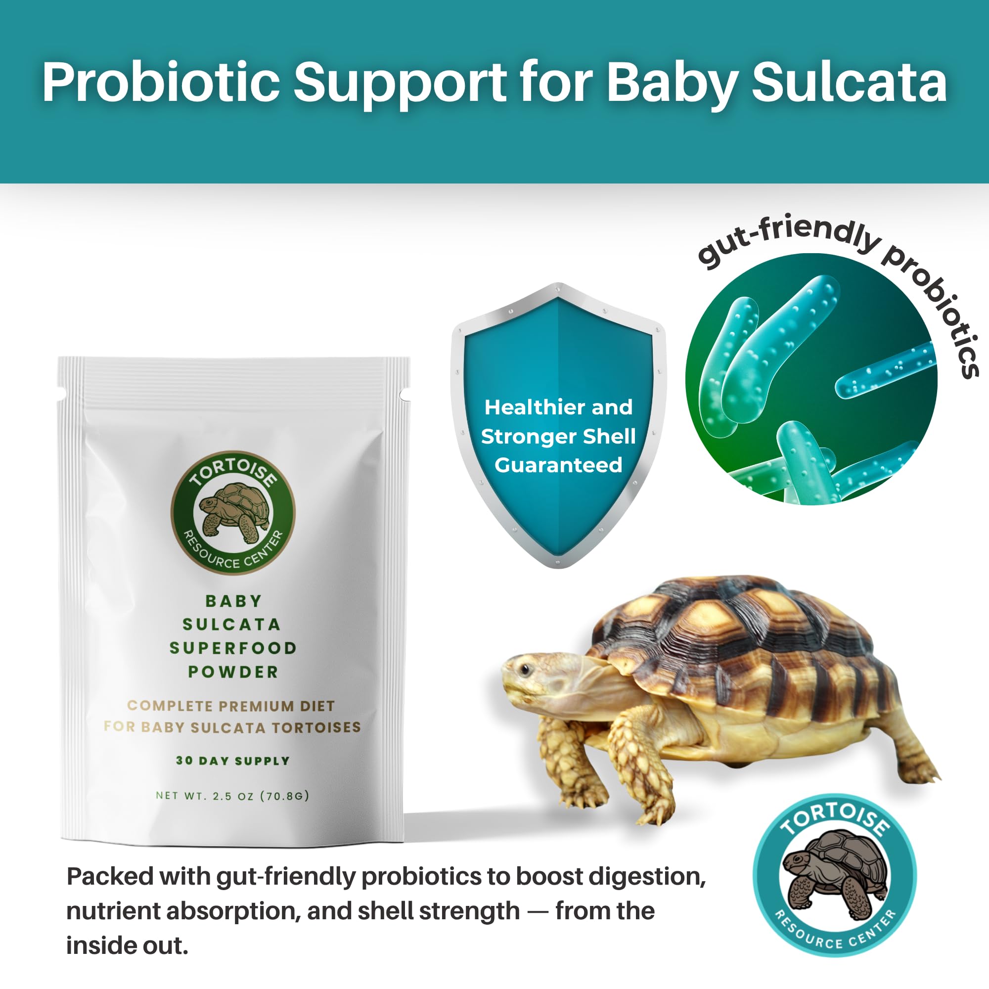 Tortoise Resource Center natural ingredients label showcases pure organic components.